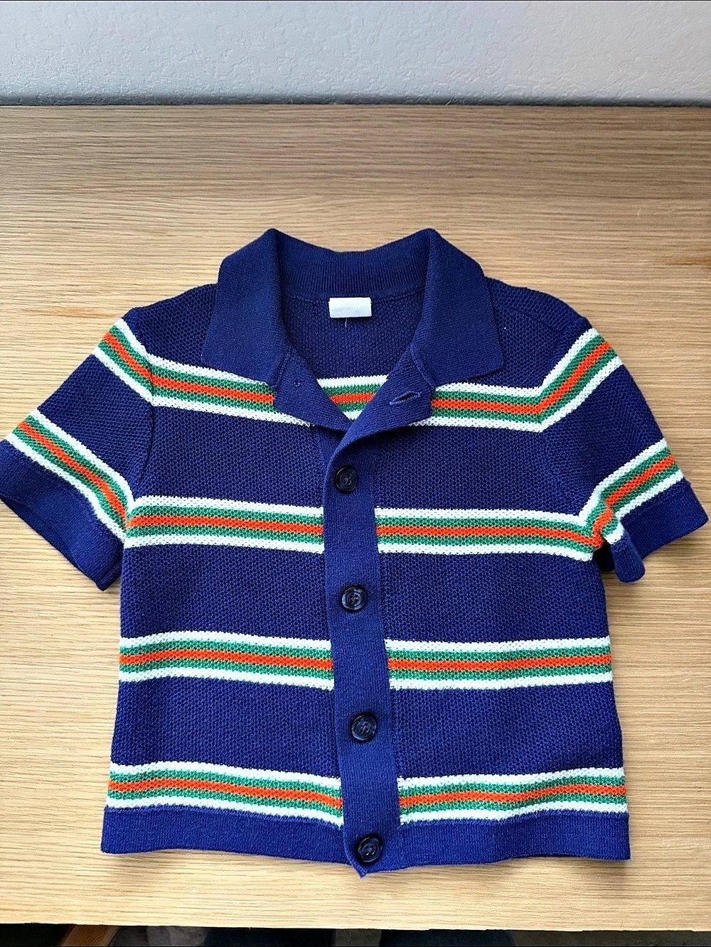 baby GAP Striped Polo Shirt in Blue Baby 18-24 Months Like New